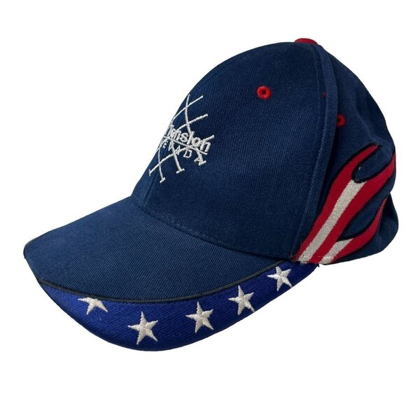 Stars Strips Hat Cap Adults‎ Strap Back Blue Post Tension Of Nevada Baseb… - Picture 3 of 9